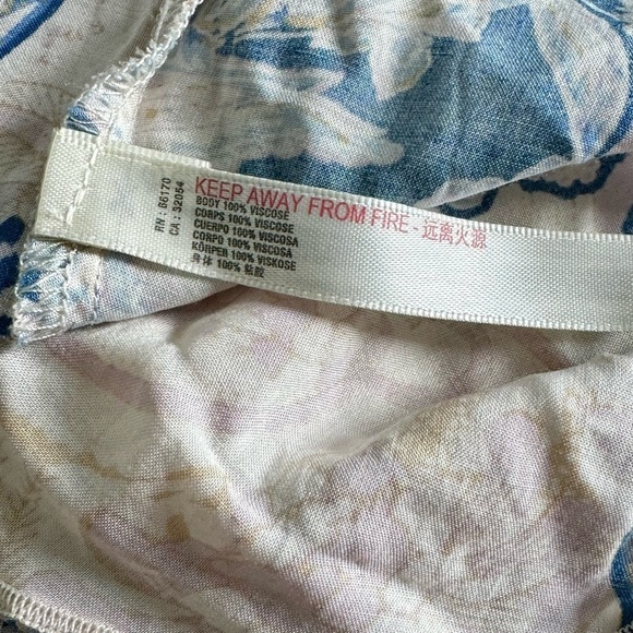 FREE PEOPLE Forever Yours Ruffled Smocked Floral Slip high-low Maxi Dress Small - Picture 8 of 9